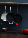Stekepanne jern 28 cm blank sort