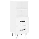 vidaXL Skjenk hvit 34,5x34x90 cm konstruert tre