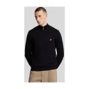 Lyle & Scott Cotton Merino Quarter Zip Jumper - Black - M