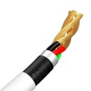 Baseus USB til Micro-USB Kabelsett 2 stk 1,5m Hvit 2.1A