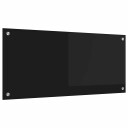  Kjøkkenbakplate Svart 90 x 40 cm herdet glass