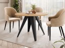 Hoban Spisebord rundt uttrekkbart 100-138 cm - svart, natur