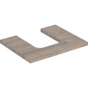 GEBERIT ONE bordplate 600x470x30mm utskjæring i midten for høy kompakt kum