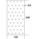 Hullplate FAST HP Stål 120x240x2,0 mm