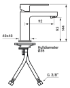 Tapwell Ef071 Servantbatteri Krom