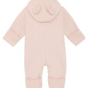 Huttelihut Pram Suit Ears Cot. Fleece Pink 74