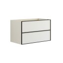 Dansani Inzo Alu-ramme Svart Servantskap 2 Skuff H48cm NCS Farge / 120cm Dobbel DA-M12-8099