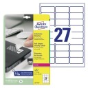 Avery sikkerhetsetiketter med "stopp"-meldinger hvit 63,5 x 29,6 modell L6114-20