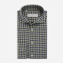 Flanel Slimline Green-White-Navy Check