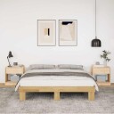  Sengeramme uten Madrass 140x200 cm Heltre Eik 8721158628473