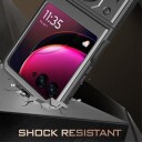 Motorola Razr 40 Ultra Hybrid-deksel med Metall Stativ Svart