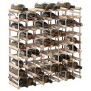 vidaXL Vinstativ for 72 flasker heltre furu