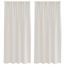  Gardiner med gardiner 2 pcs Krem Polyester