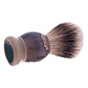 Plisson Shaving Brush, High Mountain White Badger & Genuine HornSize 18