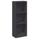 Bokhylle 3 nivåer hvit 40x24x109 cm konstruert tre