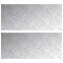  Sjekkplater 2 pcs sølv 70 x 30 cm Aluminium