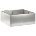 vidaXL Støttemur 4 stk. 100 x 100 x 30 cm Rustfritt stål Sølv