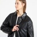 Calvin Klein Jeans Faux Leather Insulated Bomber - Black - XS