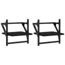  Vegghyller med stenger 2 stk svart 30x25x30 cm 8721012045675
