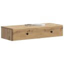 vidaXL Vegghengt Sidebord Artisan eik 87,5 x 34,5 x 17 cm