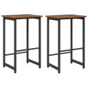 vidaXL Barstol 2 stk. Gammelt tre 40 x 32 x 64 cm Konstruert tre
