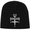 Dissection Dissection Unisex Beanie Hat: Logo / Cross Black