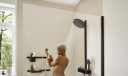 Hg Pulsify S Showerpipe 260 - 2Jet Ecosmart Med Showertablet Select 400, Matt