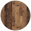 vidaXL Bordplate Ø 60 x 1,5 cm Rund Konstruert tre Gammelt tre