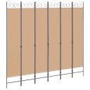vidaXL 6-Panels Romdeler Beige 240 x 220 cm Stoff