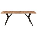 vidaXL Spisebord 200x90x76 cm heltre akasie