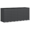 vidaXL Oppbevaring for 4 søppelbøtter Antrasitt 272 x 77,5 x 121,5 cm