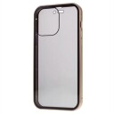 iPhone 15 Pro Magnetisk Deksel med Personvernherdet Glass Gull