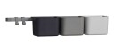 Leander Beholder, 3 stk + skinne, Dusty Grey