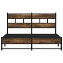  Sengeramme i metall uten madrass røkt eik 135x190 cm 8721158378064