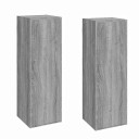 vidaXL TV-benk 2 stk grå sonoma 30,5x30x90 cm konstruert tre