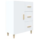 vidaXL Skjenk hvit 69,5x34x90 cm konstruert tre