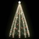 vidaXL Nettlys for juletre med 300 LED kaldhvit 300 cm