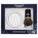 Plisson Starter Kit, Russian Grey Badger & Shaving Bowl W/Soap Hvit