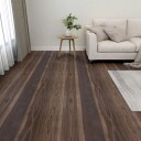 Selvklebende gulvplanker 55 stk PVC 5,11 m² mørkebrun