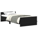 Sengeramme uten madrass svart eik 100x200 cm konstruert tre