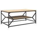  Kaffebord med Hylle Sonoma Eik 90x50x40 cm Konstruktivt Tre