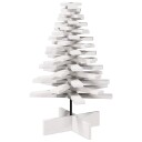 Vidaxl Juletre av tre til pynt hvit 80 cm heltre furu