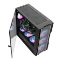 Darkflash DK431 Mesh Miditower Kabinett med 4 ARGB-vifter Svart