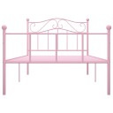 vidaXL Sengeramme rosa metall 90x200 cm