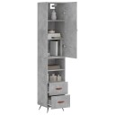 vidaXL Highboard betonggrå 34,5x34x180 cm konstruert tre 8720845483159