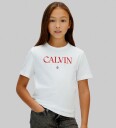 Calvin Klein T skjorte   Bright White   Calvin Klein   8 år 128   T skjorte Hvit Rød