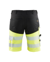 Varselshorts med stretch svart/gul