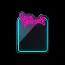 Forever Light FMNE01 Neon LED Lyspejl   Turkis Pink Love Yourself