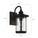 Lindby Zayn utendørs vegglampe med klarglass