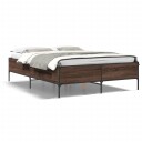 Sengeramme brun eik 120x190 cm konstruert tre og metall 8721102610110